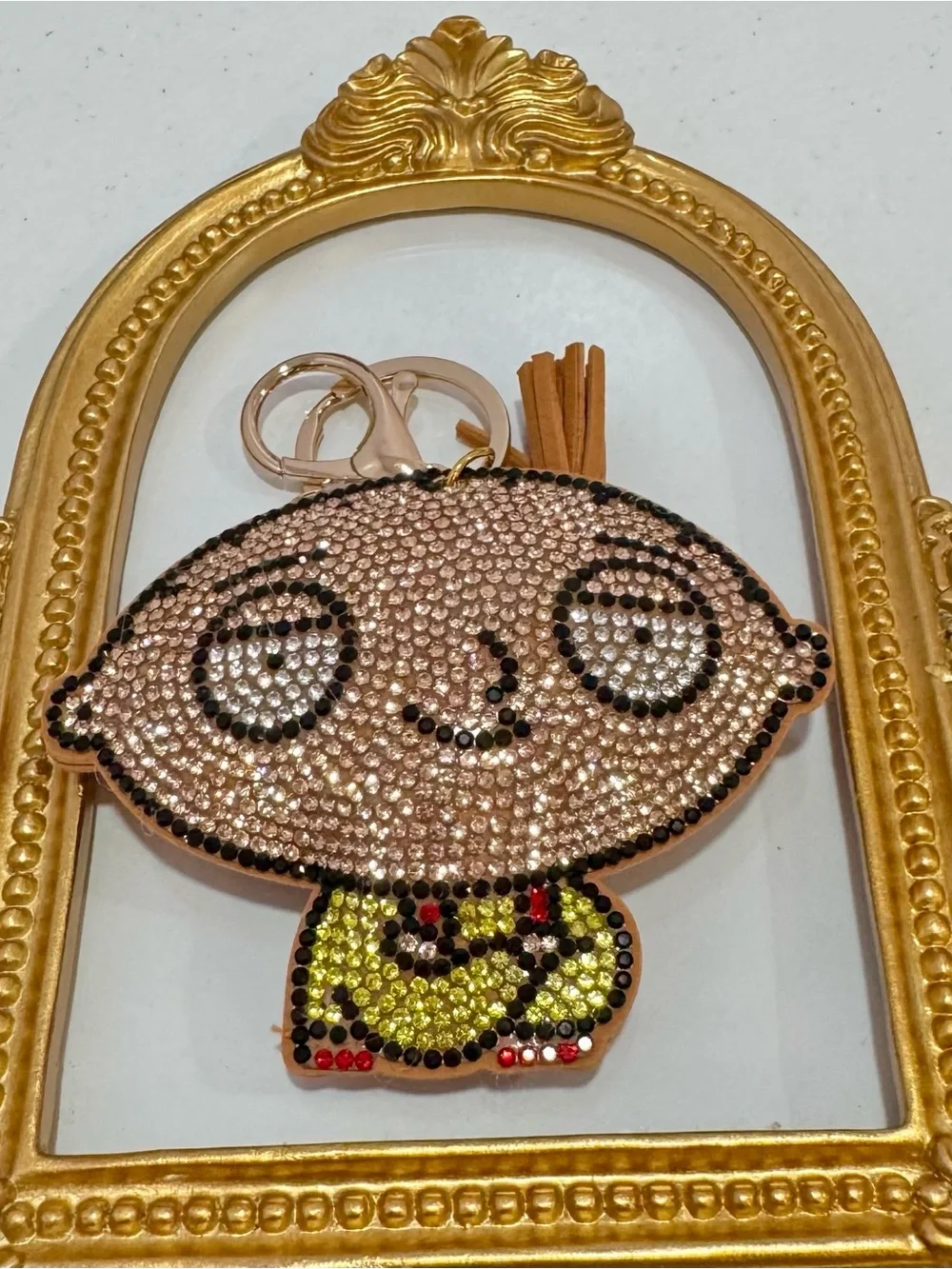 New Crystal Stewie Griffin Keychain Bag Charm